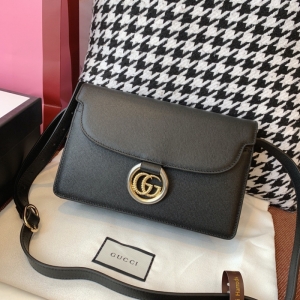 596478 Gucci 2019�ﶬ˿���к�ţƤ��米�� �ų۵���б��� ��ɫ