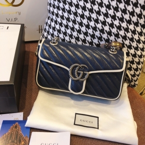443497 Gucci GG Marmontϵ��С�ż米�� б��笷�Ƥ��Ů�� ��ɫ