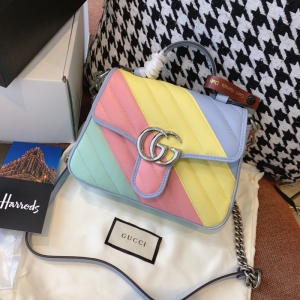 547260 Gucci GG Marmont������ϵ����������� 笷�V��Ƥ�� ��ɫ
