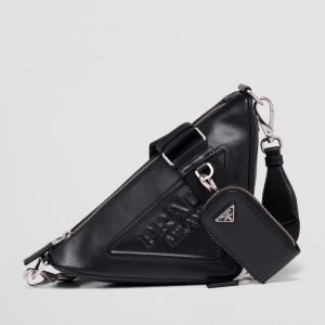 1BH190 ������Prada Triangle Ƥ�����ǰ� PradaŮ�� ��ɫ