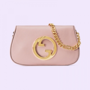 699268 Gucci Blondieϵ�м米�� Բ�λ���ʽ˫G����� ǳ��ɫ