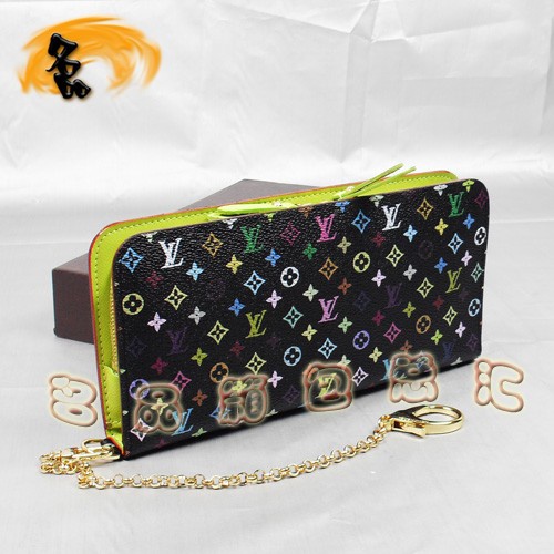 M93755 LV经典款 LV钱包 LV村上隆设计 LV新款时尚女包 LV33彩 LV黑彩