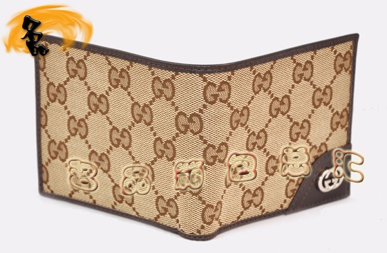 181671 ��AƷ�� GUCCI�����ʱ����ʿǮ�� GUCCI�¿���ɫ�����̿�Ǯ��