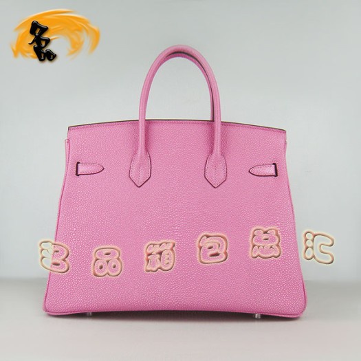 6089 Hermes Birkin ����� 35cm Hermes������ƤŮʿ����� �ۺ�ɫ����