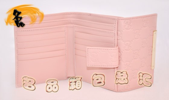 112664 GUCCIǮ�� GUCCI���¿� ȫƤѹ���̿�Ǯ�� GUCCIŮʿǮ�� �ۺ�ɫ