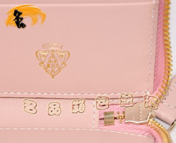 203646 GUCCI����Ǯ�� GUCCI˫Gѹ��ţƤŮʿǮ�� GUCCI���� �ۺ�ɫ
