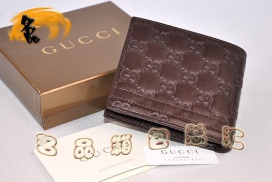 233102 ר��Ʒ�� GUCCI˫GţƤѹ��Ǯ�� GUCCI�̿�Ǯ�� �а� ��ɫ
