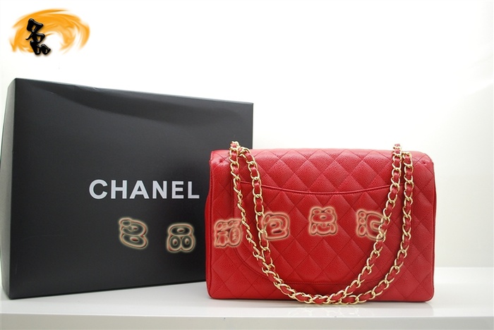 36070 Chanel���¿� ��Ƥ����Ůʿ����� ԭ��Ƥ ���ζ�б��� 33cm ��ɫ���