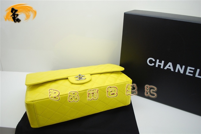 36070 Chanel���¿� ��Ƥ����Ůʿ����� ԭ��Ƥ ���ζ�б��� 33cm ��ɫ����