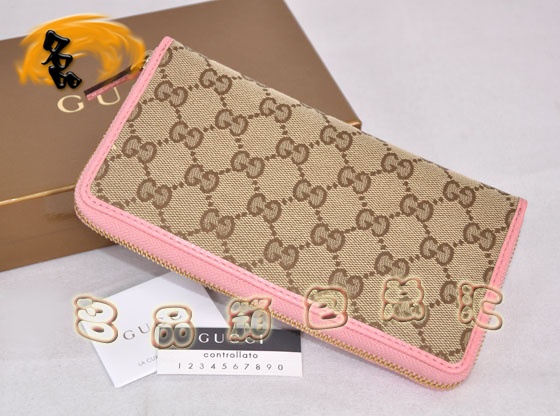 112724 Gucci���¿� ����˫G����ʱ��Ůʿ����Ǯ�� GucciŮ�� ����ۺ�ɫ