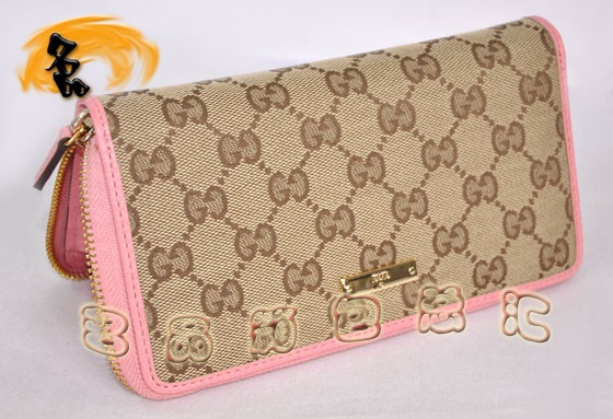 112724 Gucci���¿� ����˫G����ʱ��Ůʿ����Ǯ�� GucciŮ�� ����ۺ�ɫ