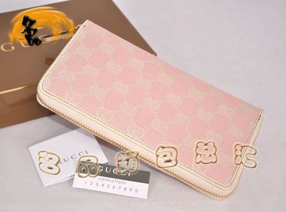 112724 Gucci���¿� ����˫G����ʱ��Ůʿ����Ǯ�� GucciŮ�� �ۺ�ɫ