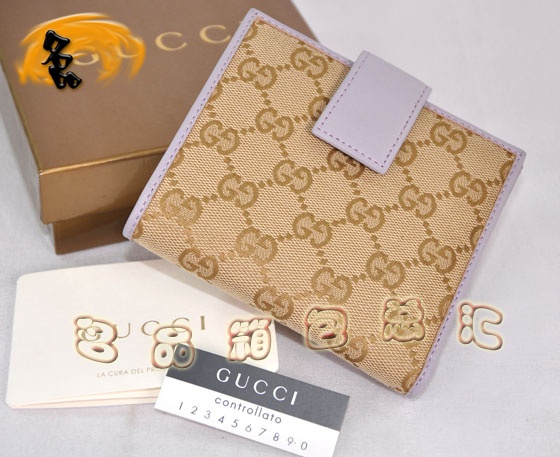 181594 ���澭��˫G����ŮʿǮ�� Gucci�̿�Ǯ�� Ů�� һ��һƷ�� ����ǳ��ɫ