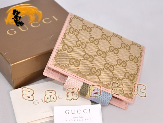 181669 Gucci����˫G����Ůʿ�̿�Ǯ�� GucciǮ�� Gucciʱ������Ů�� ����ۺ�ɫ