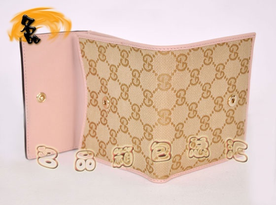 203549 ר��Ʒ�� �¿�GucciǮ�� Gucci˫G���� ���ΰ���ŮʿǮ�� ����ۺ�ɫ