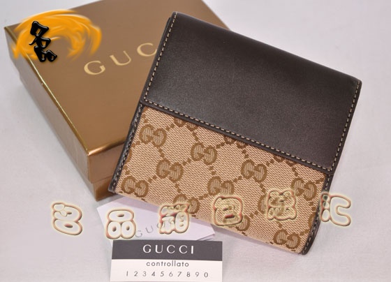 203549 ר��Ʒ�� ���¿�GucciǮ�� Gucci˫G���� ���ΰ���ŮʿǮ�� �������ɫ