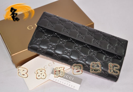 203550 һ��һƷ�� GucciǮ�� Gucci����ţƤ˫Gѹ��Ů�� Gucci����Ǯ�� ��ɫ