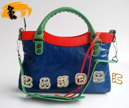 084331 ��������Ů�� ƴɫͷ��ţƤŮʿ������ Balenciaga����� ����� �����ɫ