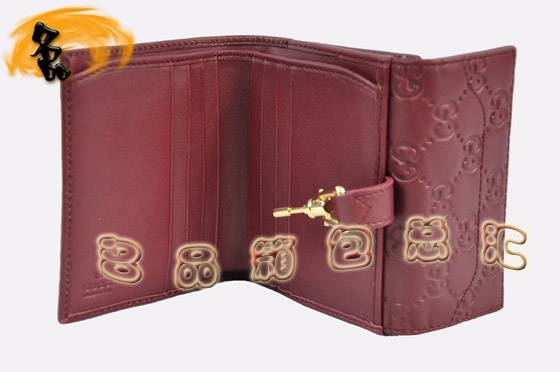 141439 GucciǮ�� Gucci���¿� ������ڸߵ�ͷ��ţƤ˫Gѹ��Ǯ�� Gucci�̿�Ǯ��