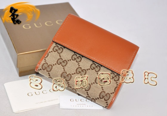 203549 GucciǮ�� ����ר��˫G����ʱ��ŮʿǮ�� Gucci�̿�Ǯ�� �����ɫ