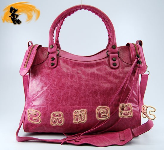 084616  Balenciaga������ �������ҵ���� ����ţƤ����ʱ��Ů�� �ۺ�ɫ