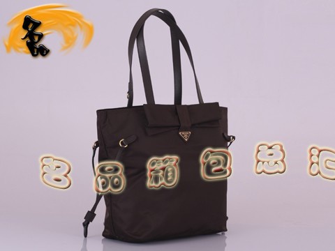 BR4022 Prada休闲包 普拉达单肩包 防水尼龙帆布女包 帆布包 咖啡色