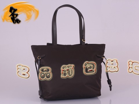 BR4022 Prada休闲包 普拉达单肩包 防水尼龙帆布女包 帆布包 咖啡色