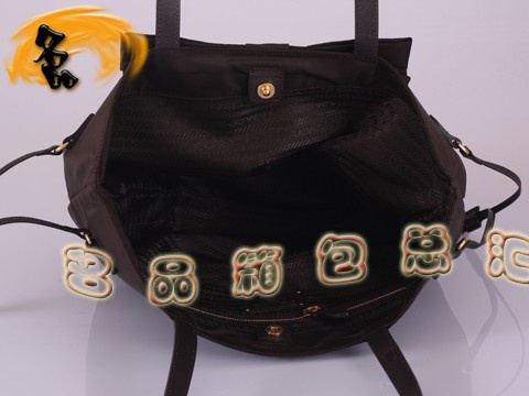 BR4022 Prada休闲包 普拉达单肩包 防水尼龙帆布女包 帆布包 咖啡色